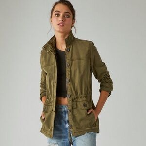 Lucky brand utility jacket green xl